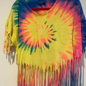 Tie-Dye Fringe T-Shirt